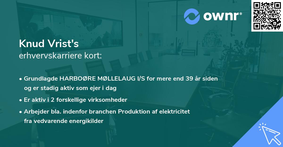 Knud Vrist's erhvervskarriere kort