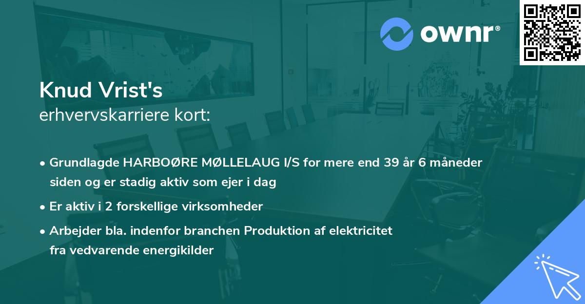 Knud Vrist's erhvervskarriere kort