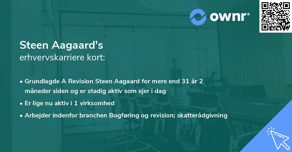 Steen Aagaard's erhvervskarriere kort