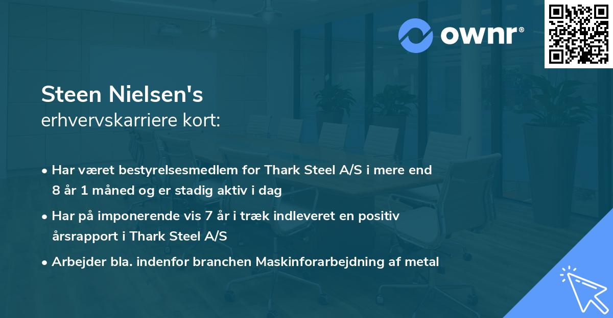 Steen Nielsen's erhvervskarriere kort