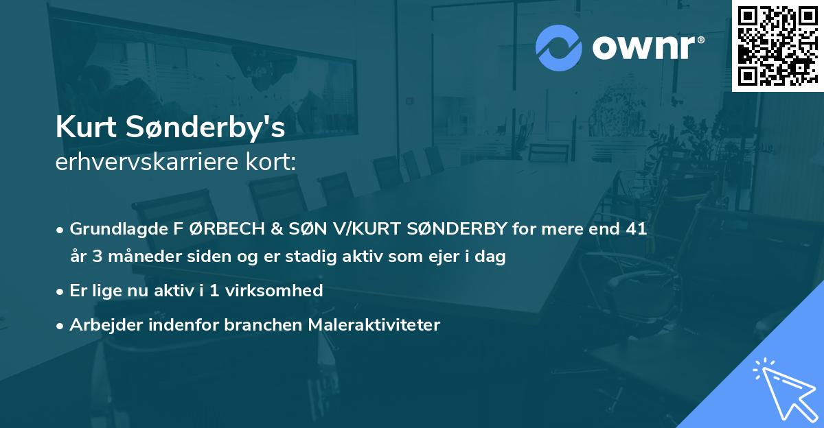 Kurt Sønderby's erhvervskarriere kort