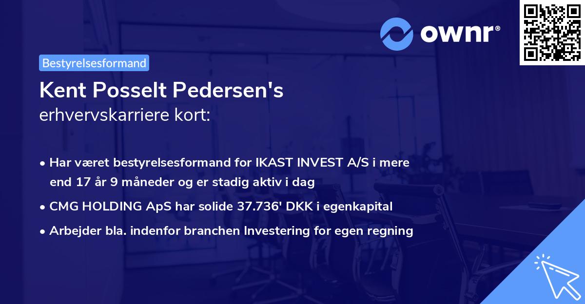 Kent Posselt Pedersen's erhvervskarriere kort