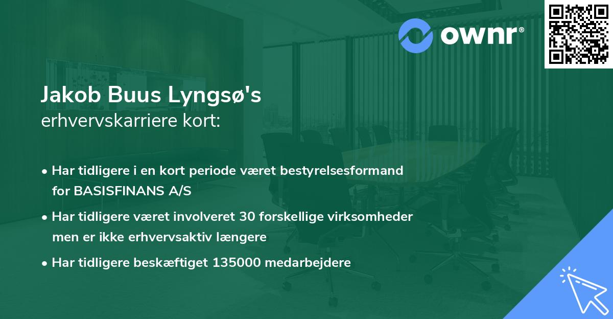 Jakob Buus Lyngsø's erhvervskarriere kort