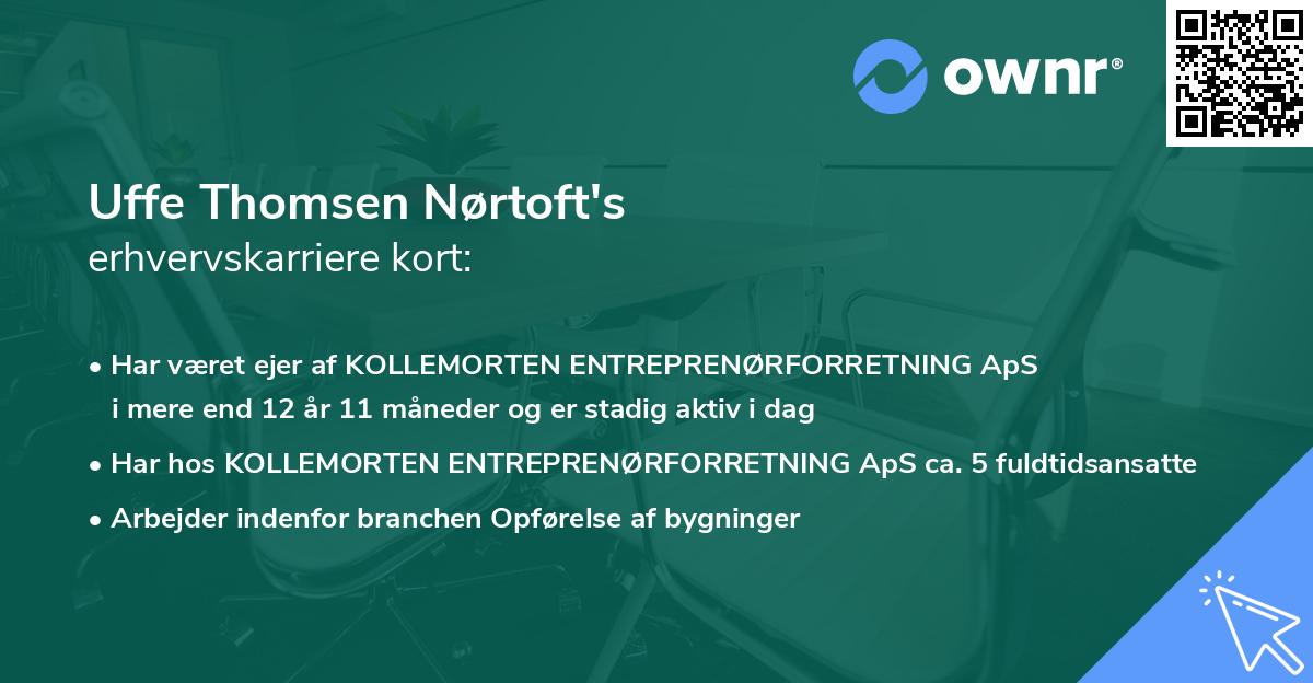Uffe Thomsen Nørtoft's erhvervskarriere kort