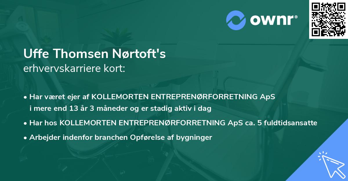 Uffe Thomsen Nørtoft's erhvervskarriere kort