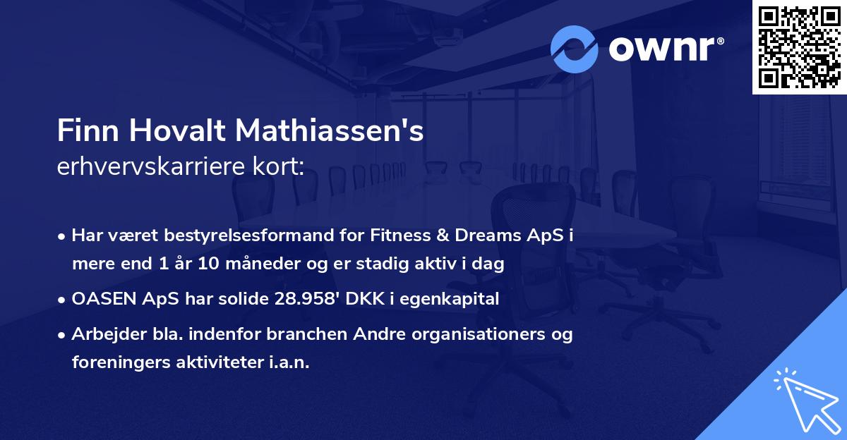 Finn Hovalt Mathiassen's erhvervskarriere kort