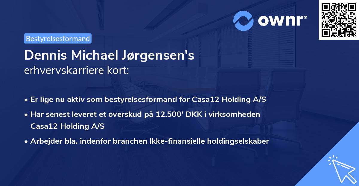Dennis Michael Jørgensen's erhvervskarriere kort