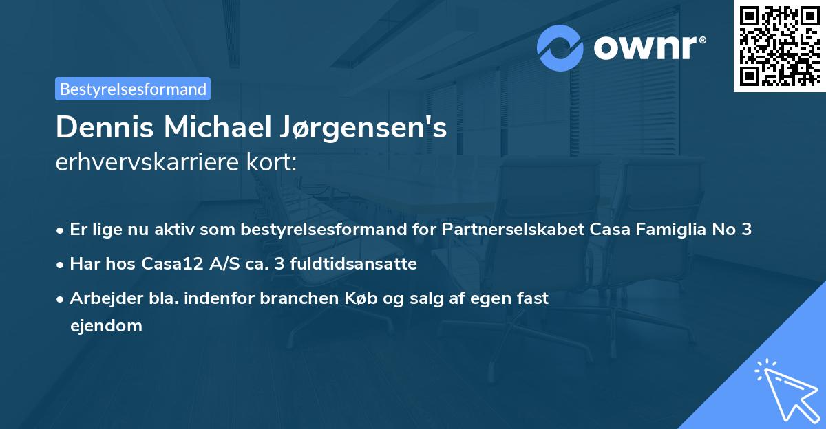 Dennis Michael Jørgensen's erhvervskarriere kort