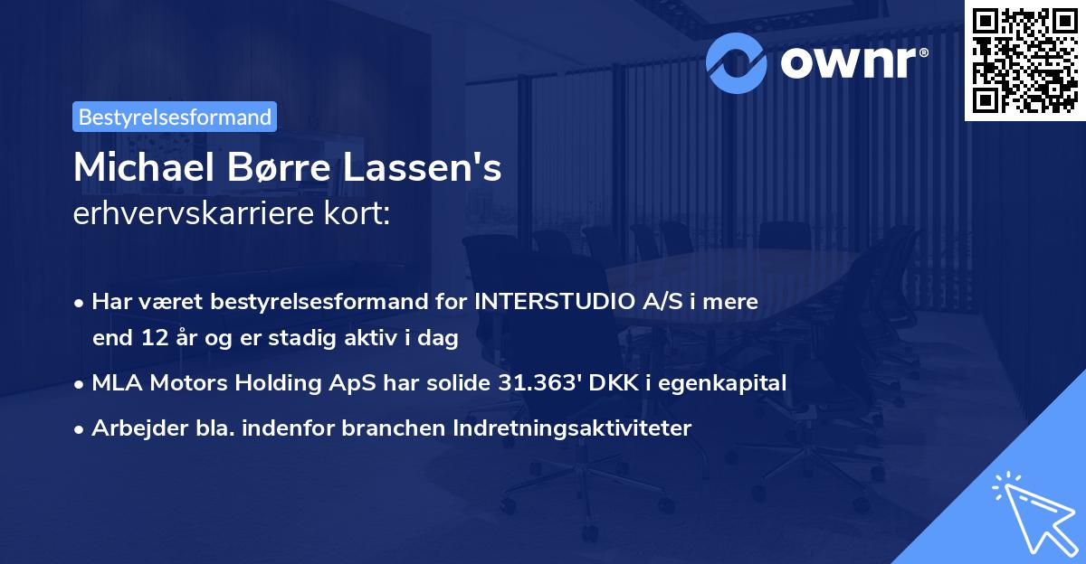 Michael Børre Lassen's erhvervskarriere kort