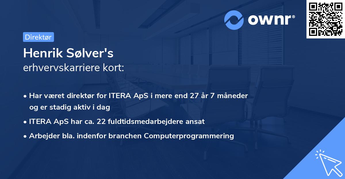 Henrik Sølver's erhvervskarriere kort