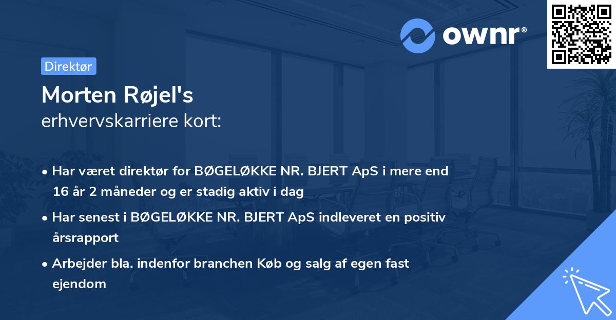 Morten Røjel's erhvervskarriere kort