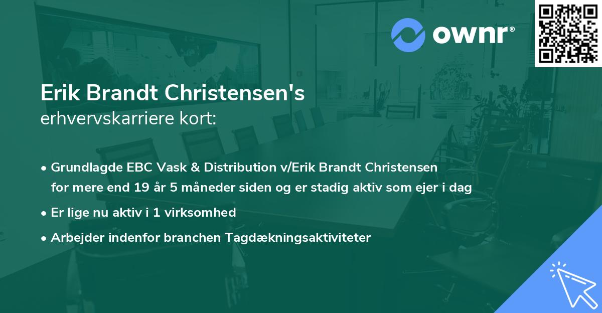 Erik Brandt Christensen's erhvervskarriere kort