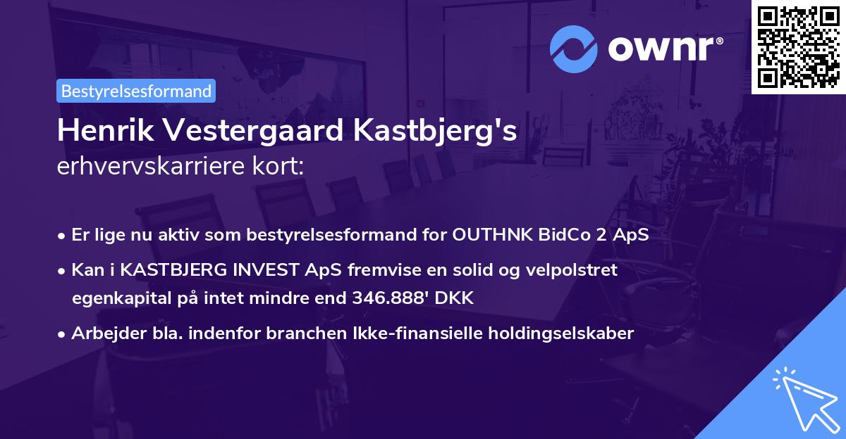 Henrik Vestergaard Kastbjerg's erhvervskarriere kort