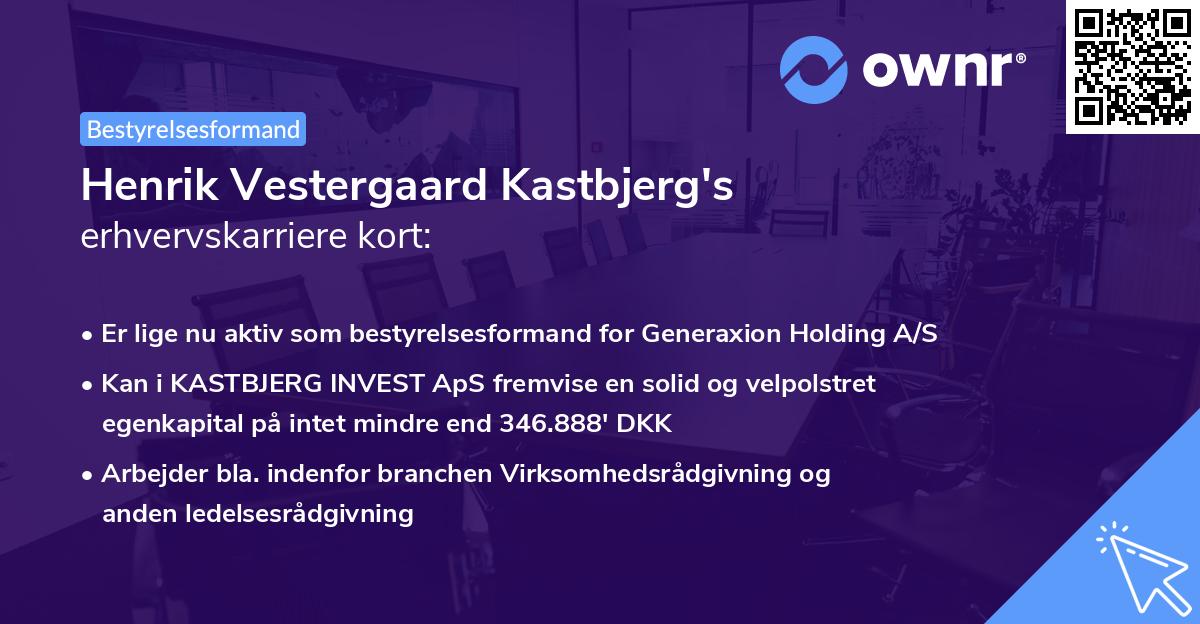 Henrik Vestergaard Kastbjerg's erhvervskarriere kort