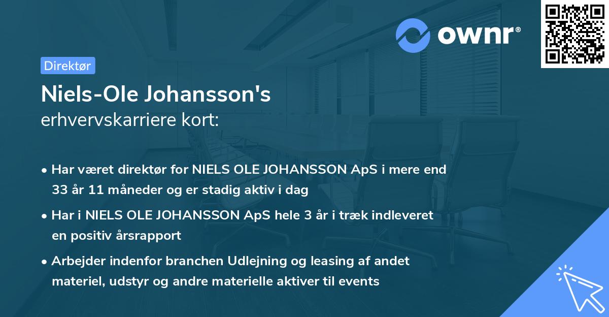 Niels-Ole Johansson's erhvervskarriere kort