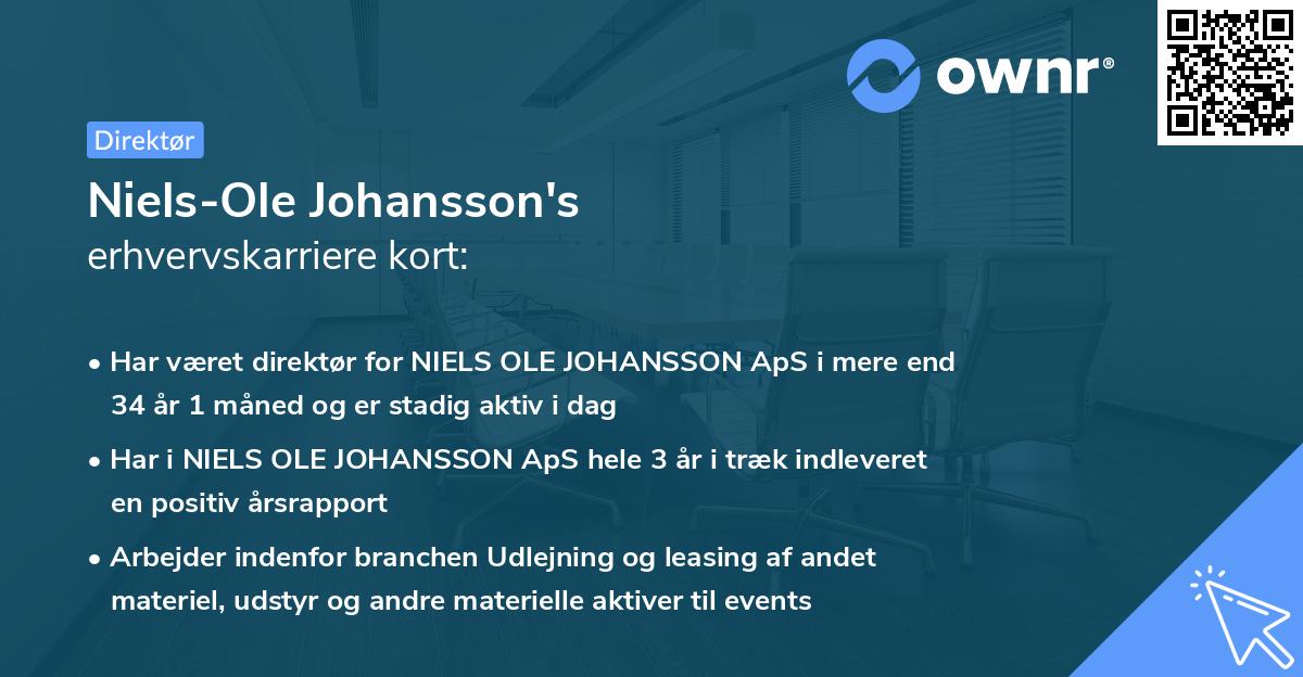 Niels-Ole Johansson's erhvervskarriere kort