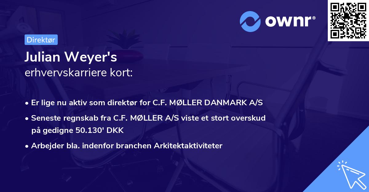Julian Weyer's erhvervskarriere kort