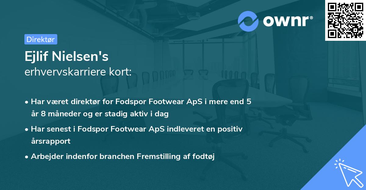 Ejlif Nielsen's erhvervskarriere kort