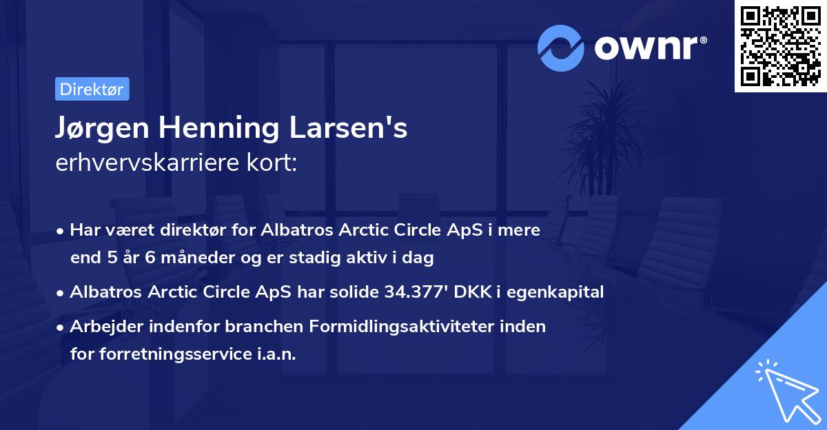 Jørgen Henning Larsen's erhvervskarriere kort