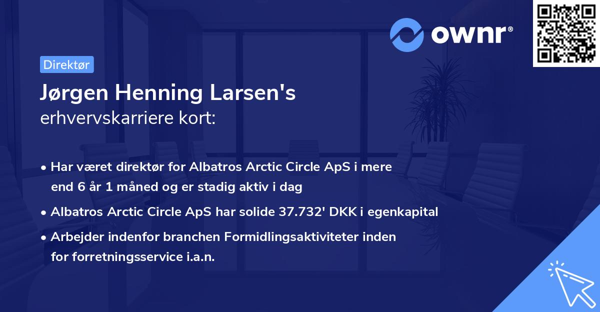 Jørgen Henning Larsen's erhvervskarriere kort