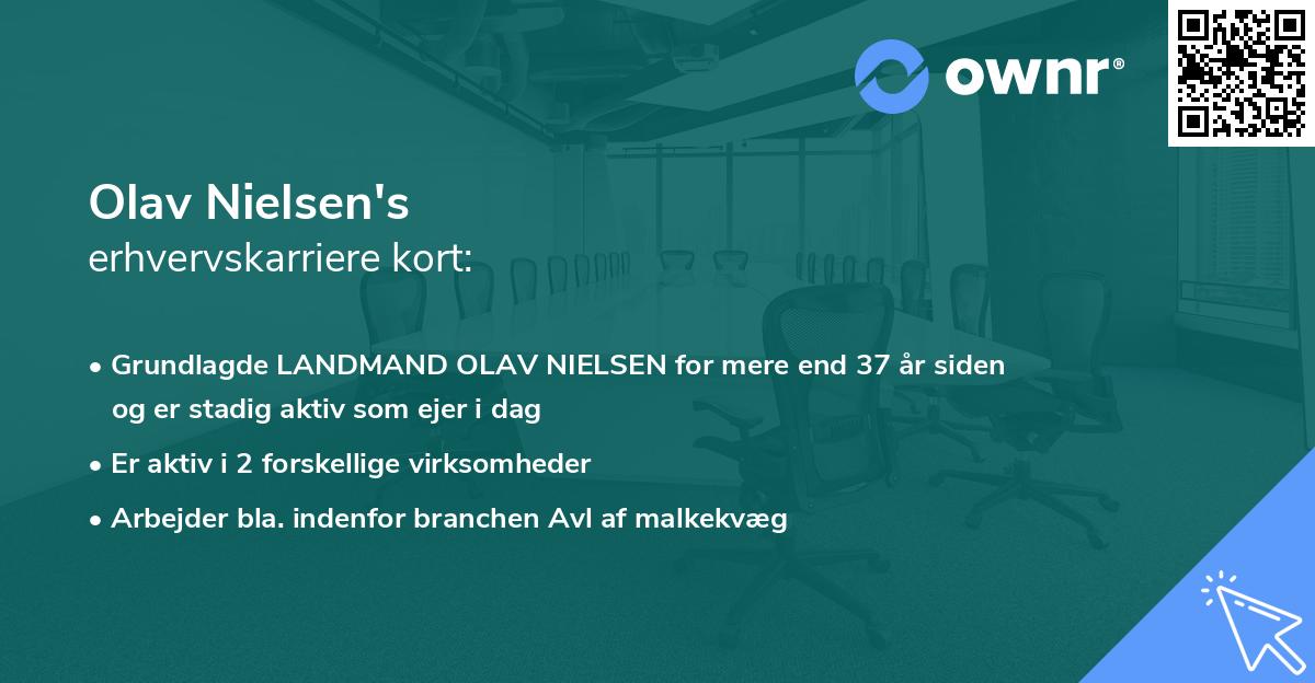Olav Nielsen's erhvervskarriere kort
