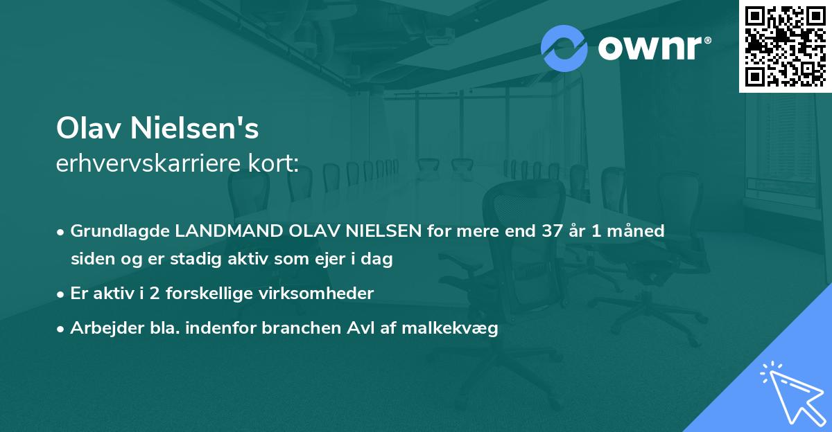 Olav Nielsen's erhvervskarriere kort