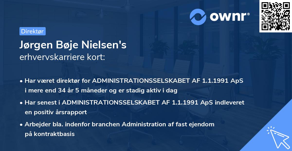 Jørgen Bøje Nielsen's erhvervskarriere kort