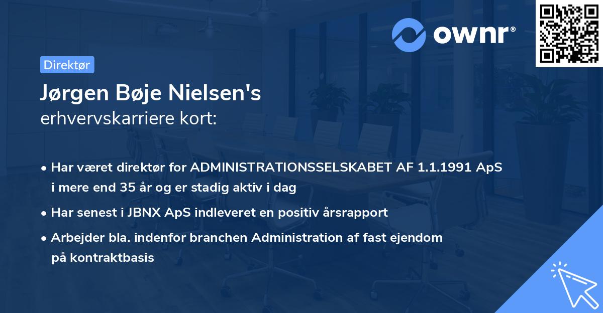 Jørgen Bøje Nielsen's erhvervskarriere kort