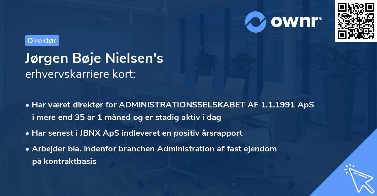 Jørgen Bøje Nielsen's erhvervskarriere kort