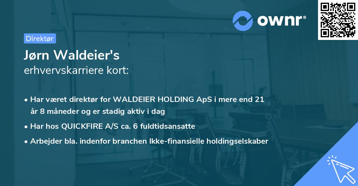 Jørn Waldeier's erhvervskarriere kort