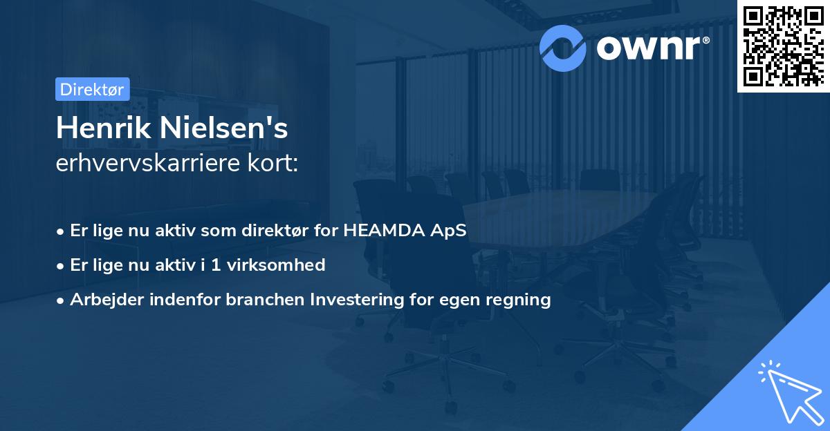 Henrik Nielsen's erhvervskarriere kort