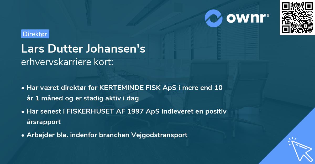 Lars Dutter Johansen's erhvervskarriere kort