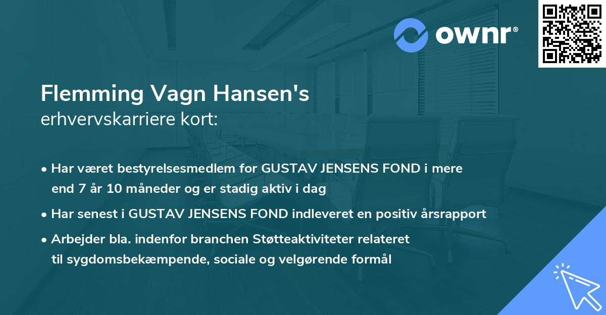 Flemming Vagn Hansen's erhvervskarriere kort