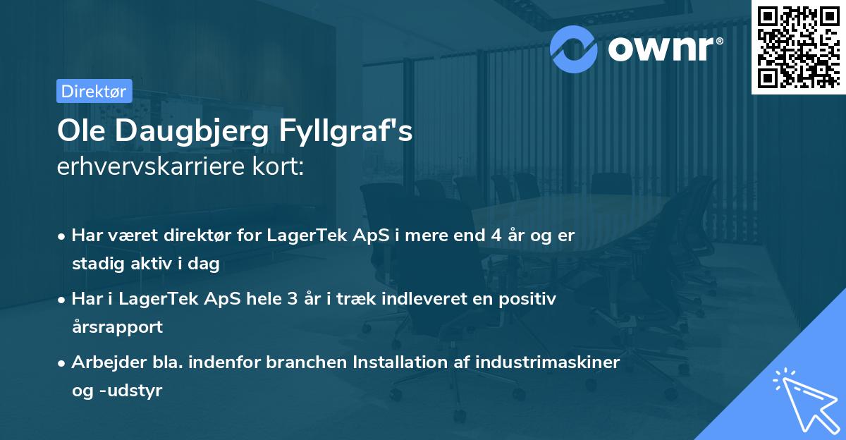 Ole Daugbjerg Fyllgraf's erhvervskarriere kort