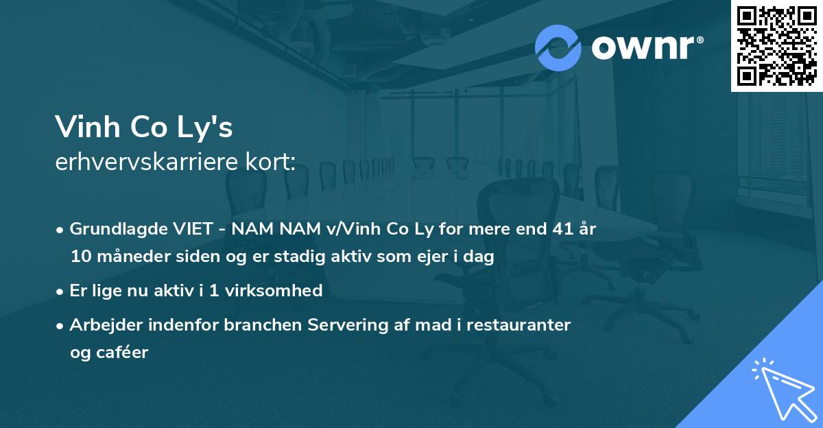 Vinh Co Ly's erhvervskarriere kort