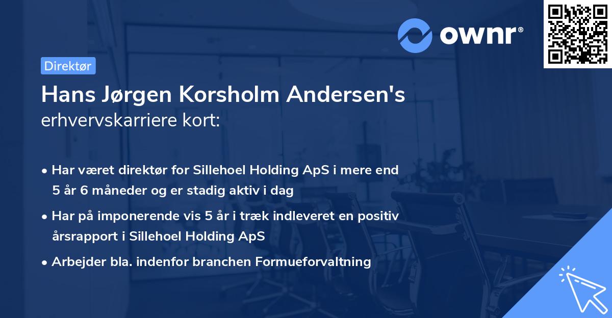 Hans Jørgen Korsholm Andersen's erhvervskarriere kort