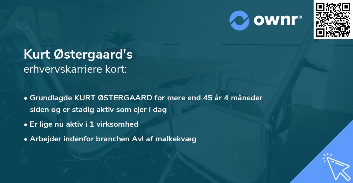 Kurt Østergaard's erhvervskarriere kort