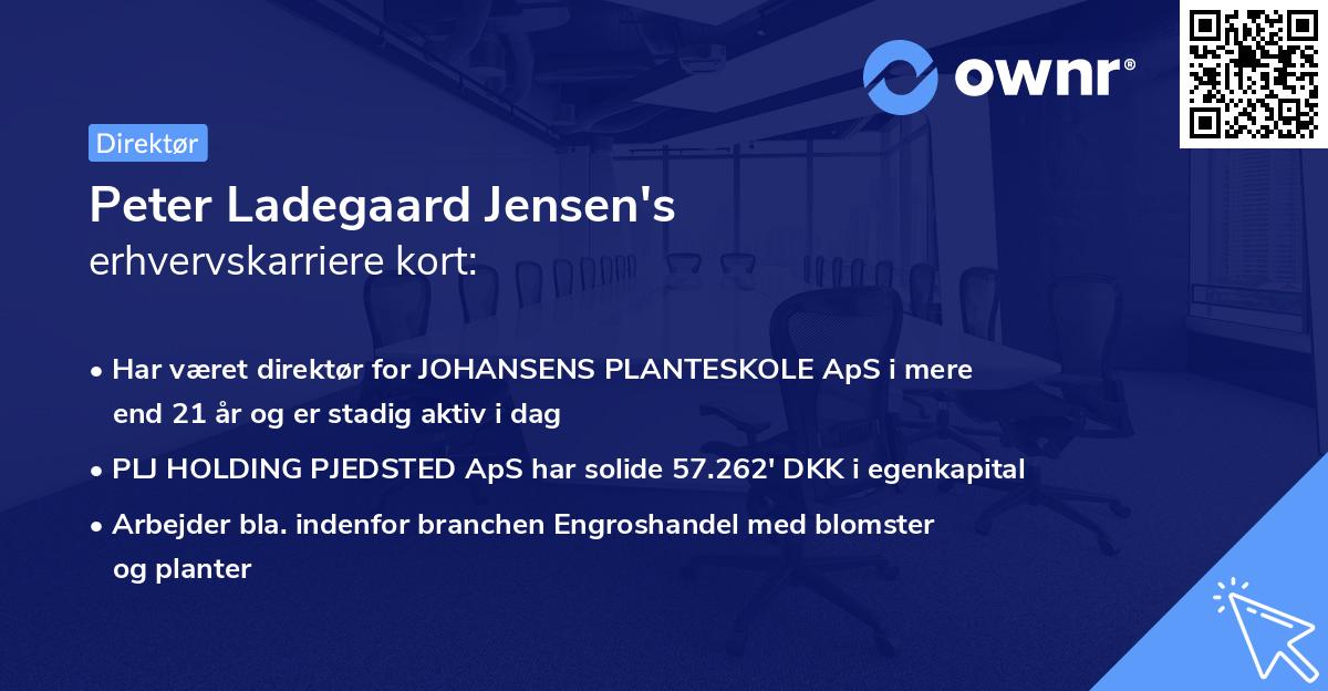 Peter Ladegaard Jensen's erhvervskarriere kort