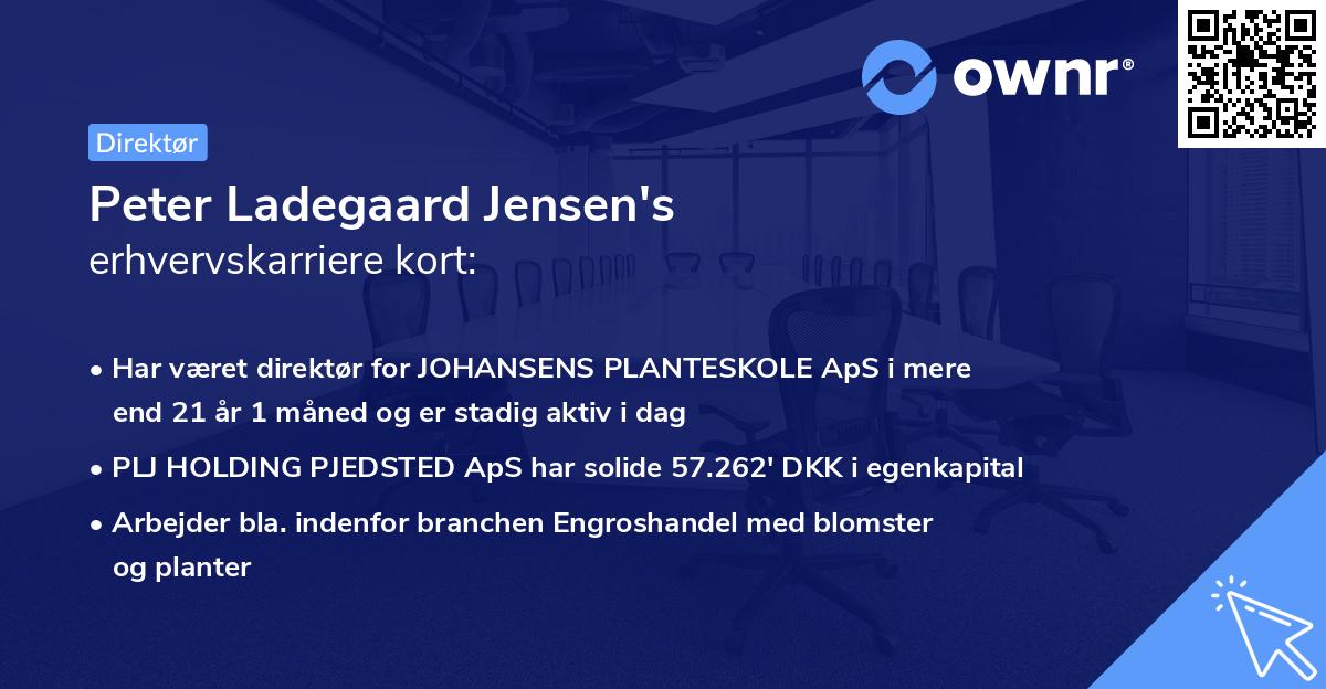 Peter Ladegaard Jensen's erhvervskarriere kort