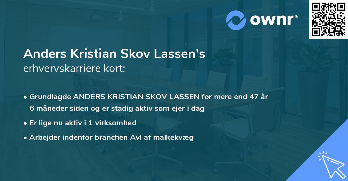 Anders Kristian Skov Lassen's erhvervskarriere kort