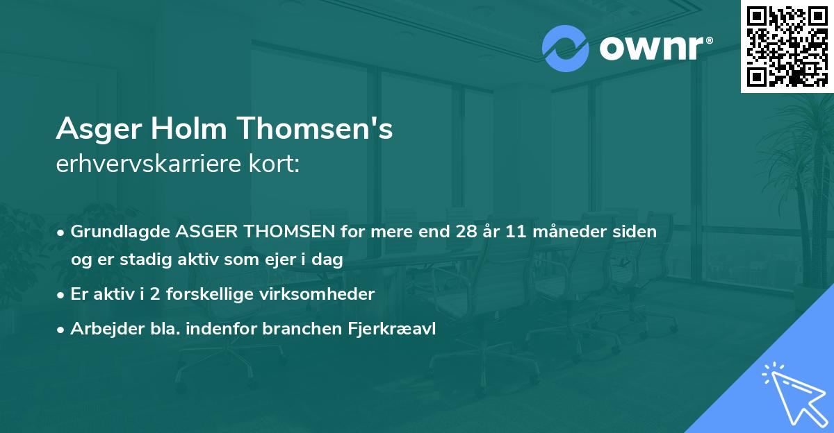 Asger Holm Thomsen's erhvervskarriere kort