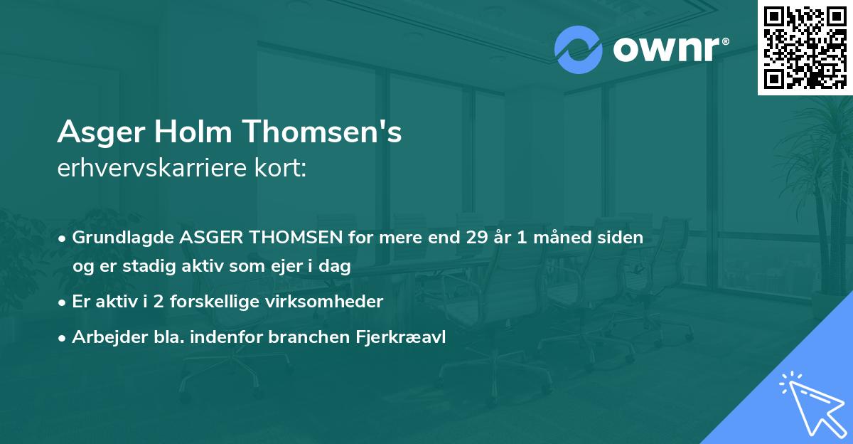 Asger Holm Thomsen's erhvervskarriere kort
