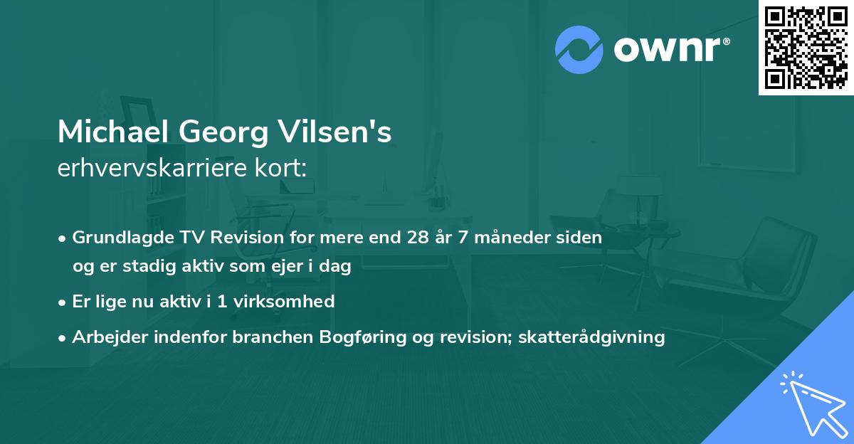 Michael Georg Vilsen's erhvervskarriere kort