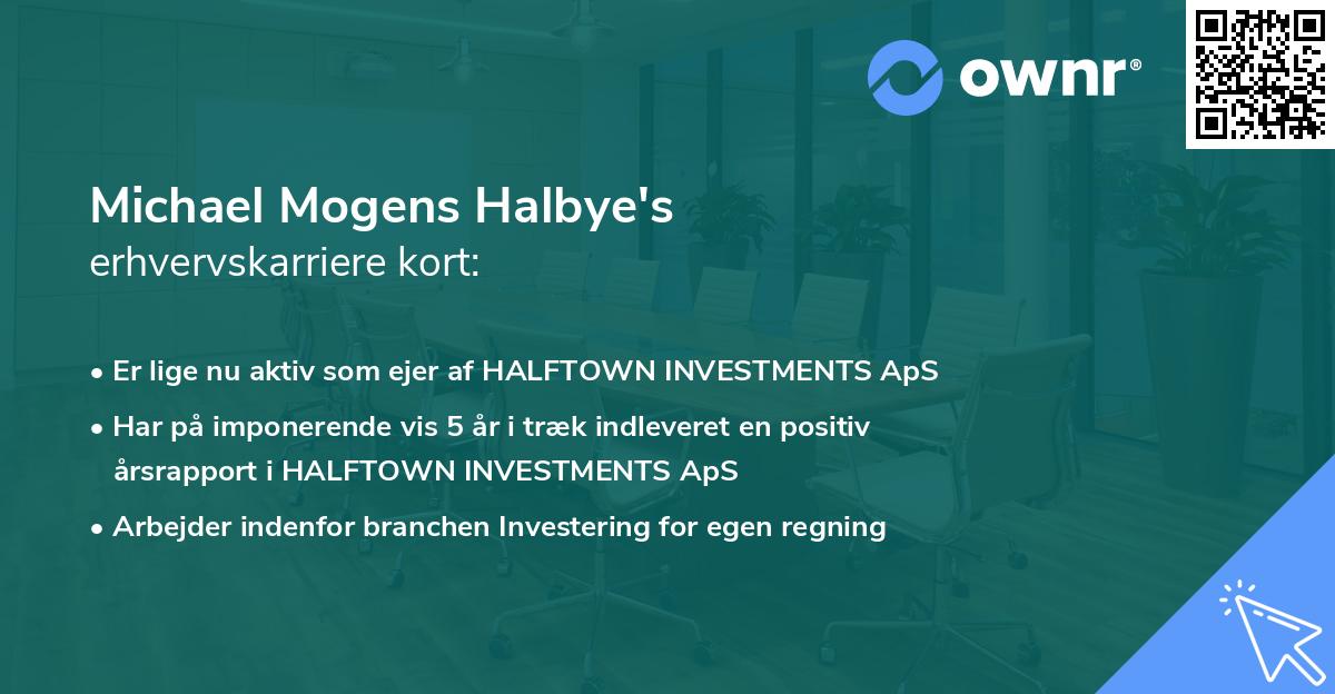 Michael Mogens Halbye's erhvervskarriere kort