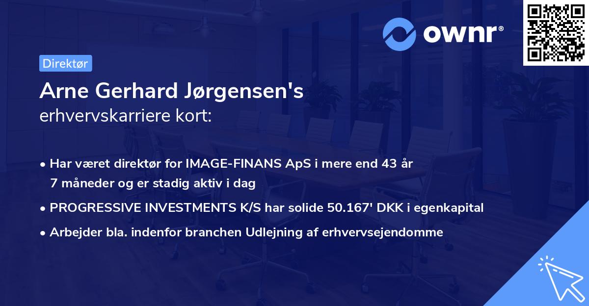 Arne Gerhard Jørgensen's erhvervskarriere kort