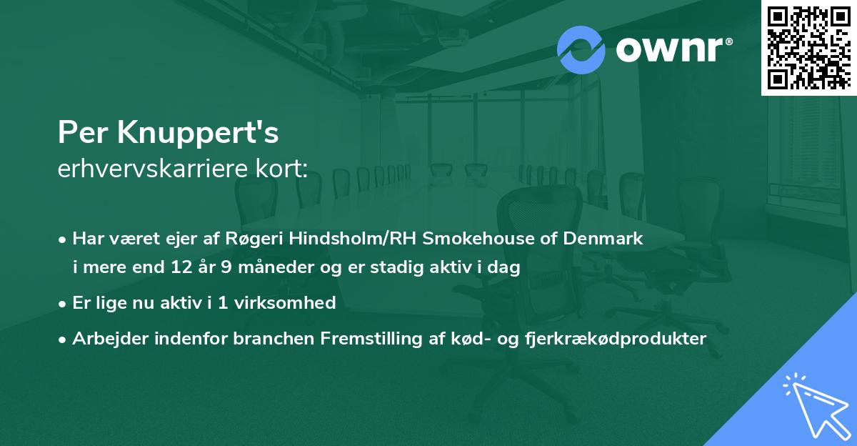 Per Knuppert's erhvervskarriere kort