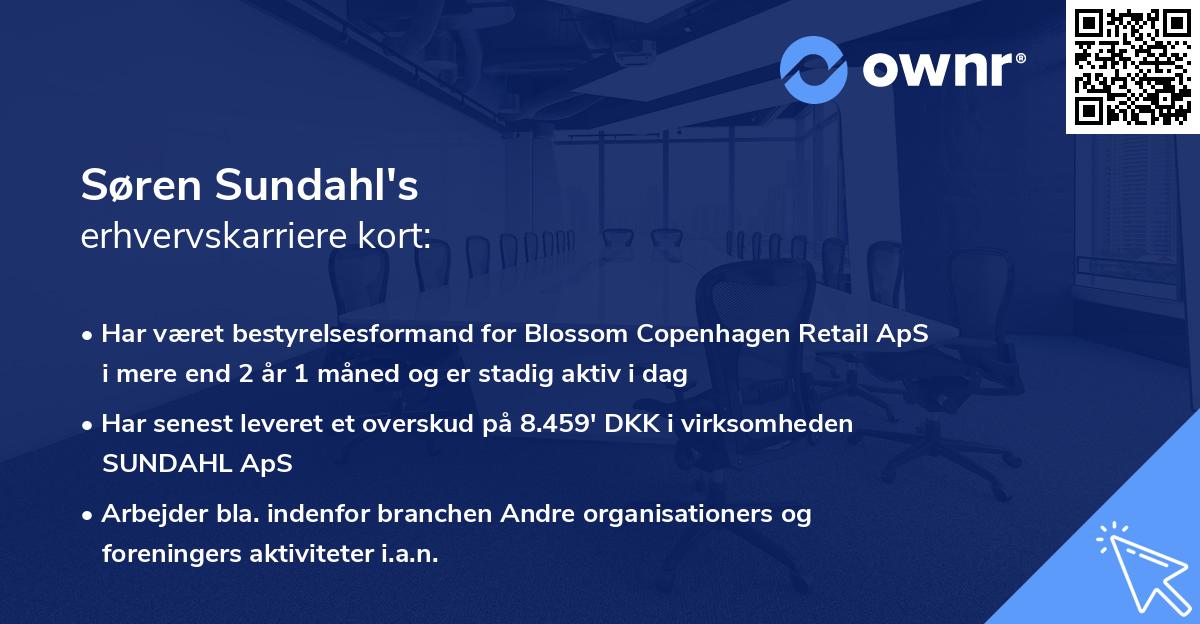 Søren Sundahl's erhvervskarriere kort