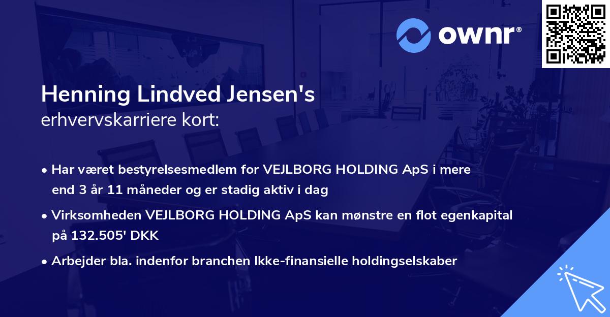 Henning Lindved Jensen's erhvervskarriere kort