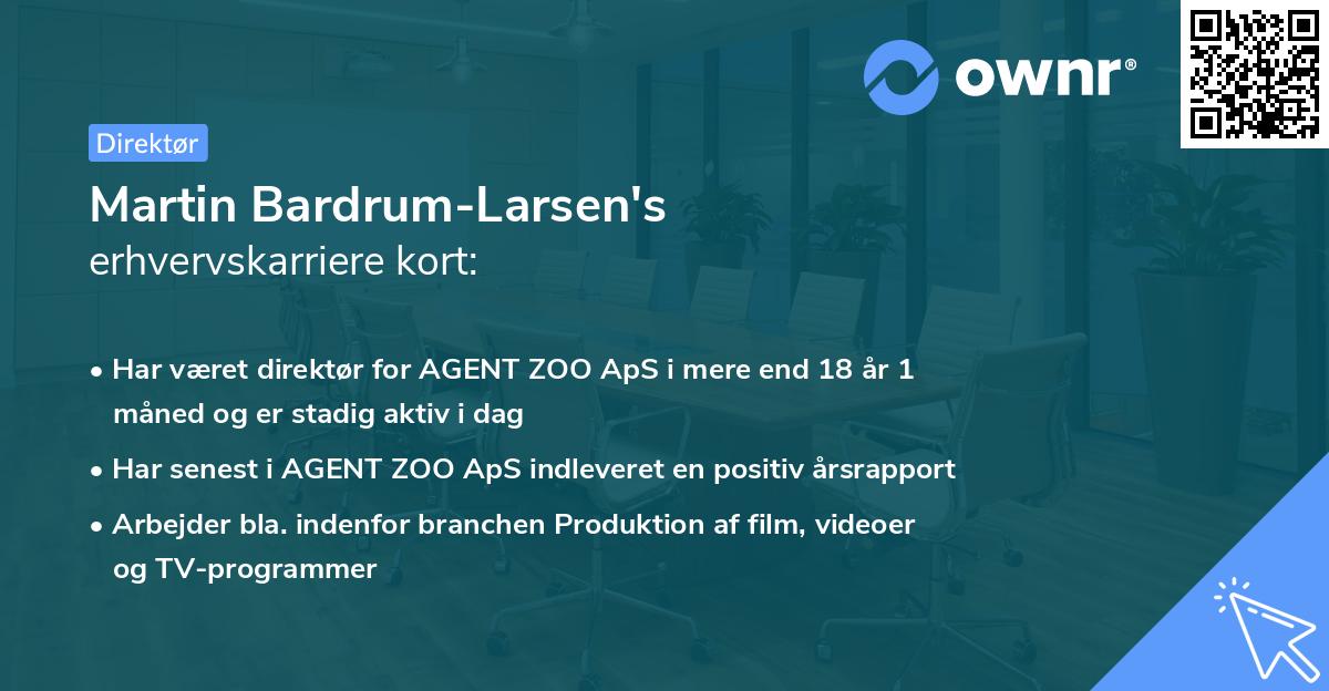 Martin Bardrum-Larsen's erhvervskarriere kort