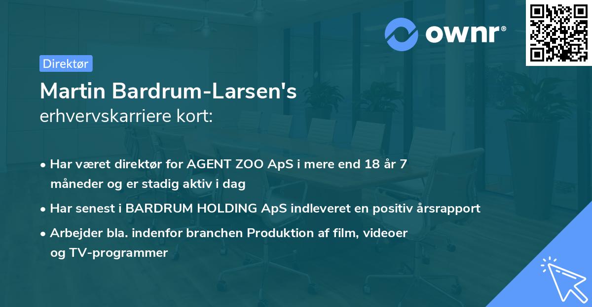 Martin Bardrum-Larsen's erhvervskarriere kort